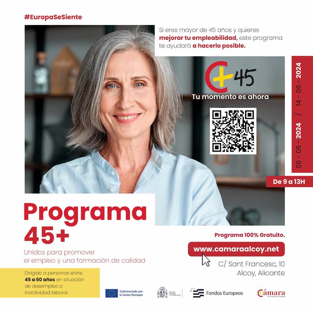 Curso gratuito en competencias digitales para personas desempleadas mayores de 45 años