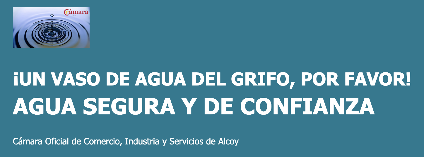 La Cámara de Comercio de Alcoy, de la mano de Hidraqua, celebra una jornada para promocionar el consumo de agua del grifo que incluye una ‘cata de aguas’￼