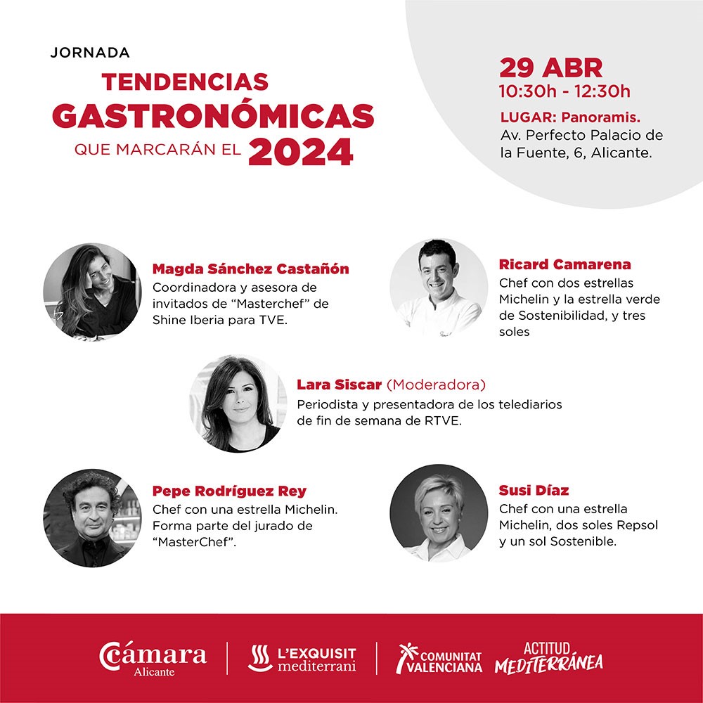 Jornada de tendencias gastronómicas que marcarán el 2024 en Cámara Alicante