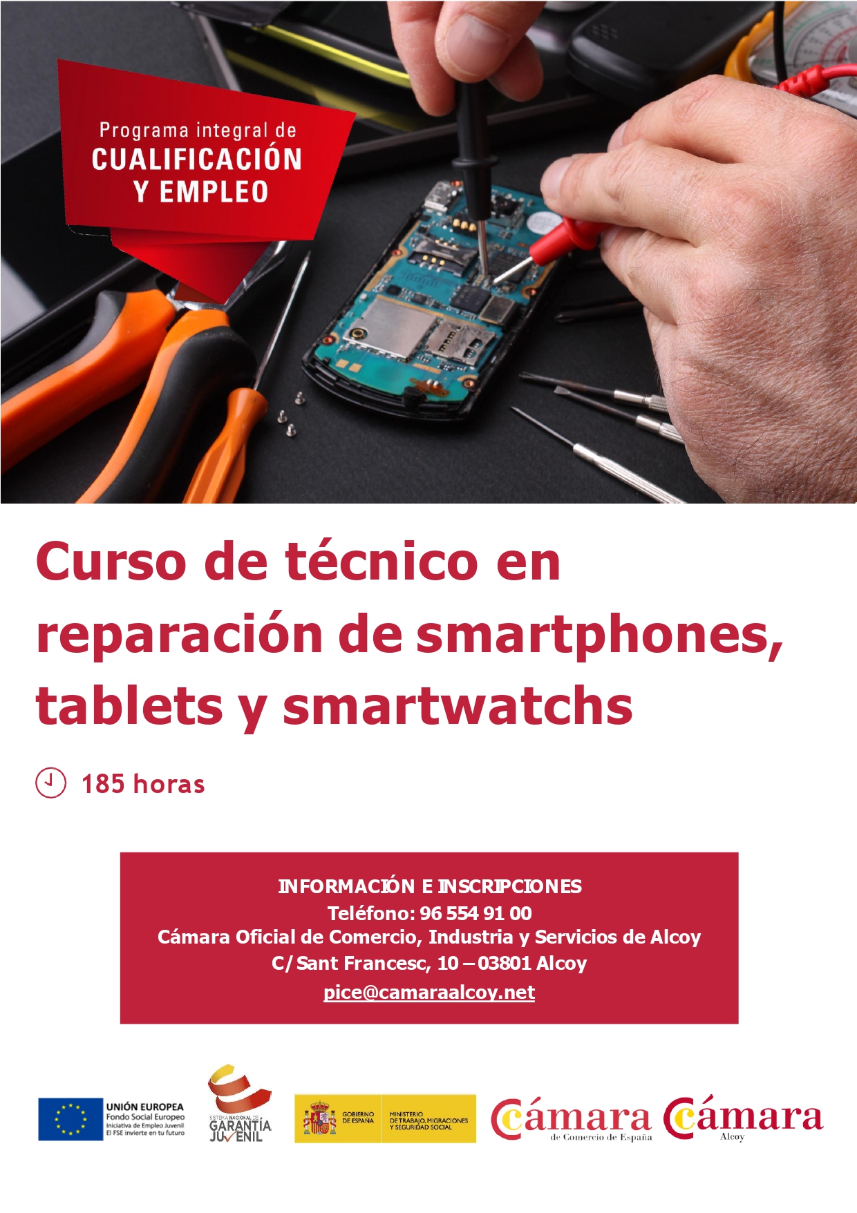 Curso de técnico en reparación de smartphones, tablets y smartwatchs