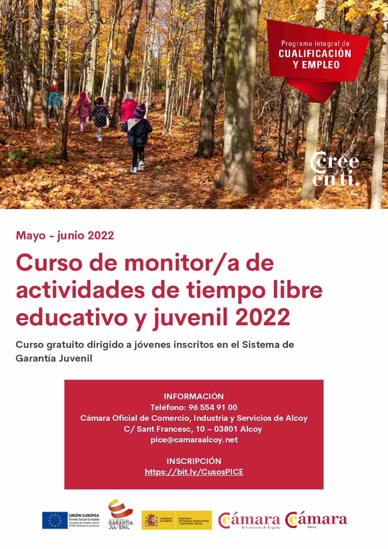 Curso de monitor/a de actividades detiempo libre educativo y juvenil 2022