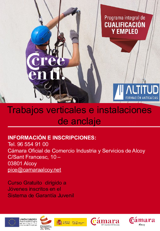 Trabajos verticales e instalaciones de anclaje